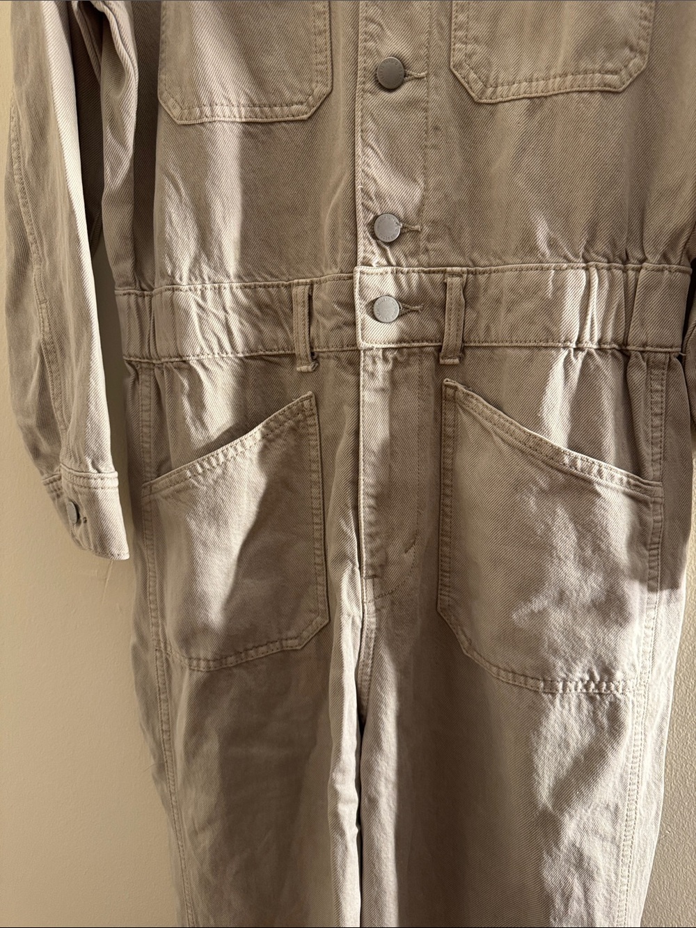 Universal Thread Ecru Denim Jumpsuit - Picture 4 of 7